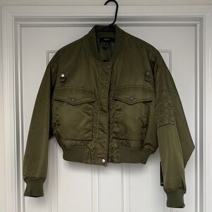 Forever 21 Khaki Bomber Jacket